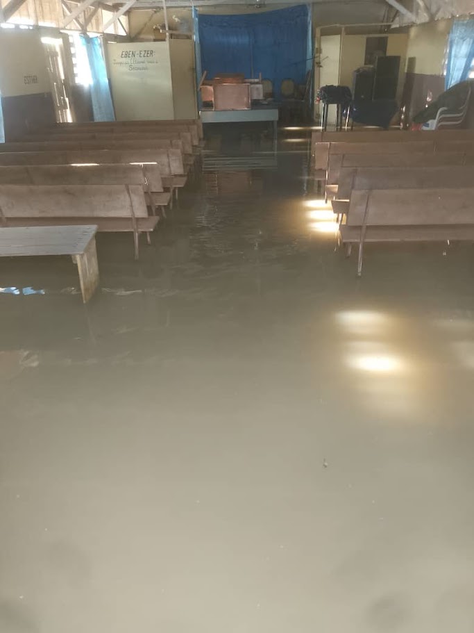 Flood Damages Homes and School in Grande Saline